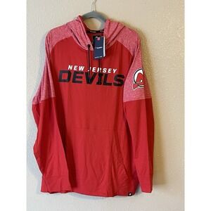 Men's‎ 3XL NWT New Jersey Devils Fanatics Lightweight Pullover Hoodie Red